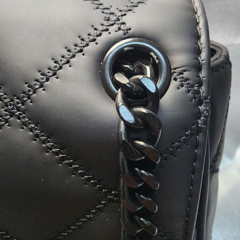 TORY BURCH/TB 霧黑 啞光黑鏈條包 消光黑 磨砂黑鏈條包 WOC Willa-11