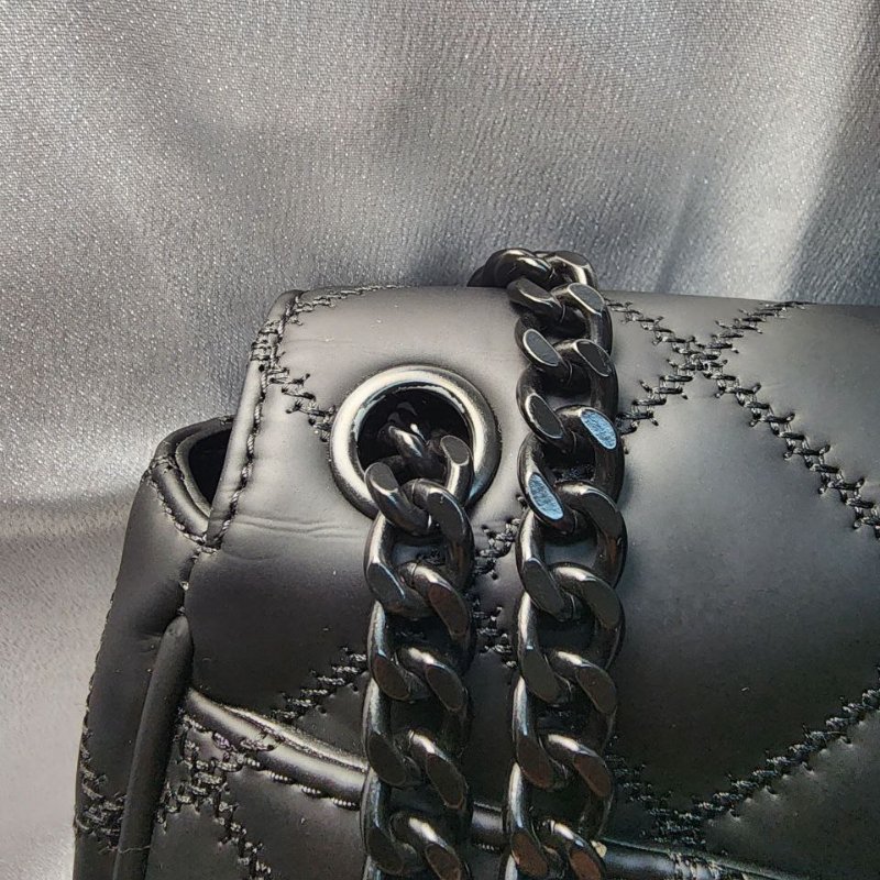 TORY BURCH/TB 霧黑 啞光黑鏈條包 消光黑 磨砂黑鏈條包 WOC Willa-12