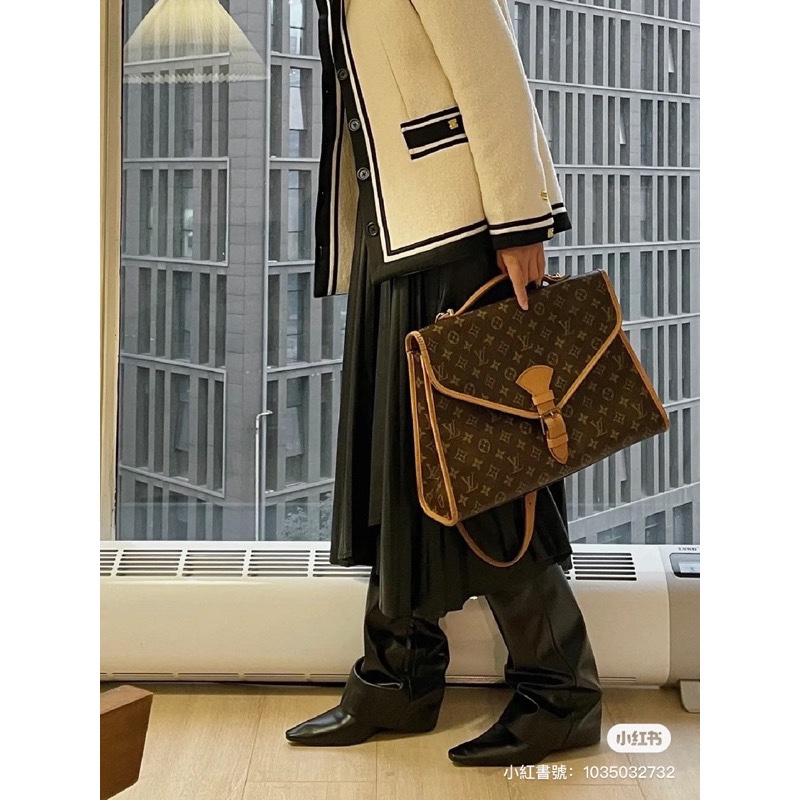 Lv vintage Bel air手提斜背包 公事包 中古包-8