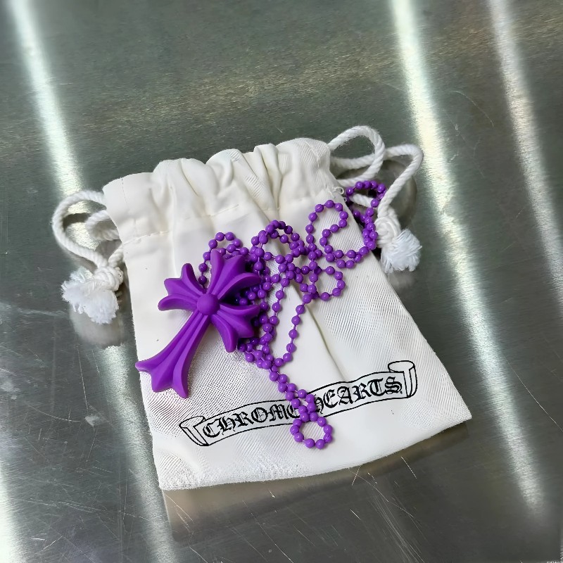 Chrome Hearts 克罗心 树脂项链紫色 夏天必备神器 白搭首饰-0