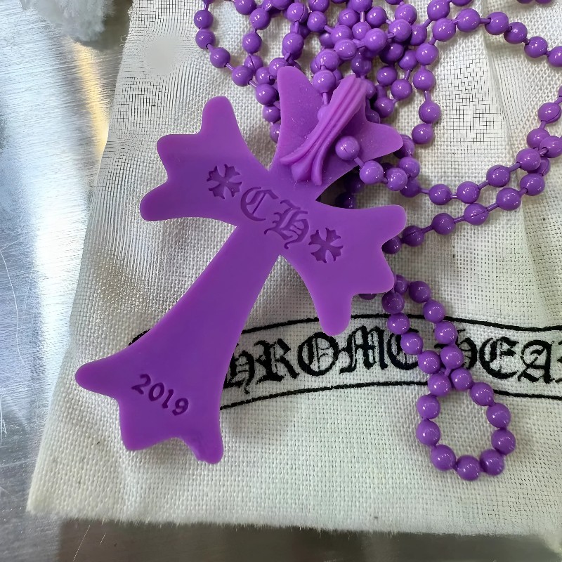 Chrome Hearts 克罗心 树脂项链紫色 夏天必备神器 白搭首饰-2