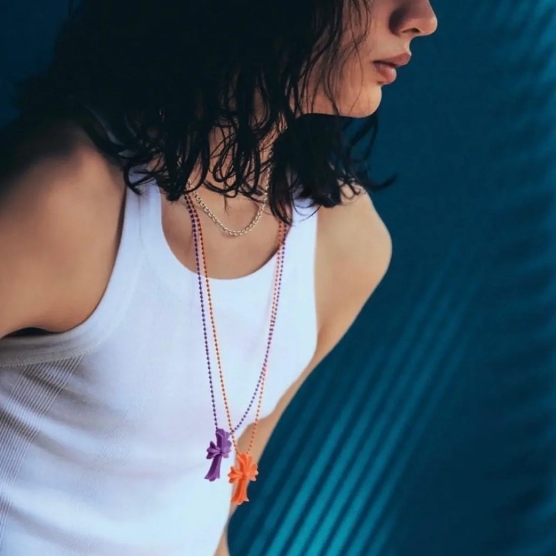 Chrome Hearts 克罗心 树脂项链紫色 夏天必备神器 白搭首饰-3