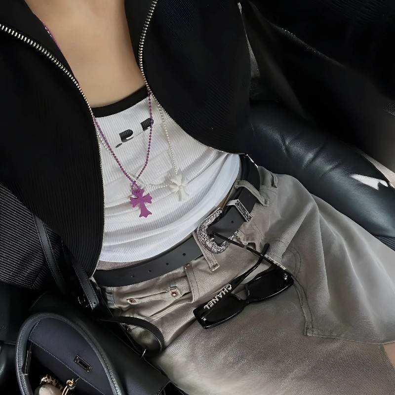 Chrome Hearts 克罗心 树脂项链紫色 夏天必备神器 白搭首饰-4