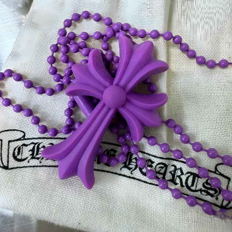 Chrome Hearts 克罗心 树脂项链紫色 夏天必备神器 白搭首饰-16