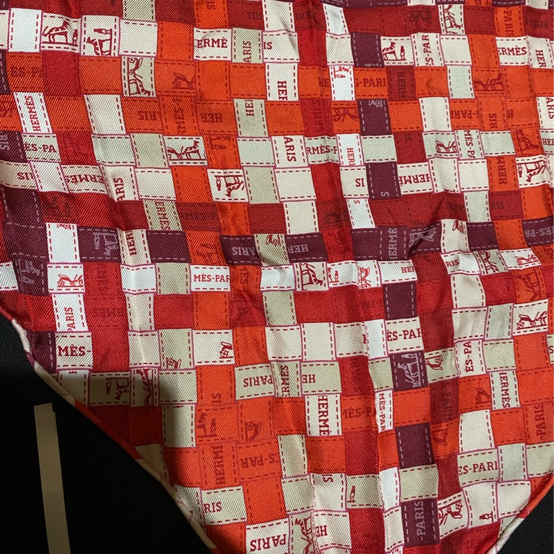 HERMES 愛馬仕 紅色愛心Pochette Bolduc au Carre 絲巾 綁帶 包包配件 服飾配件-2