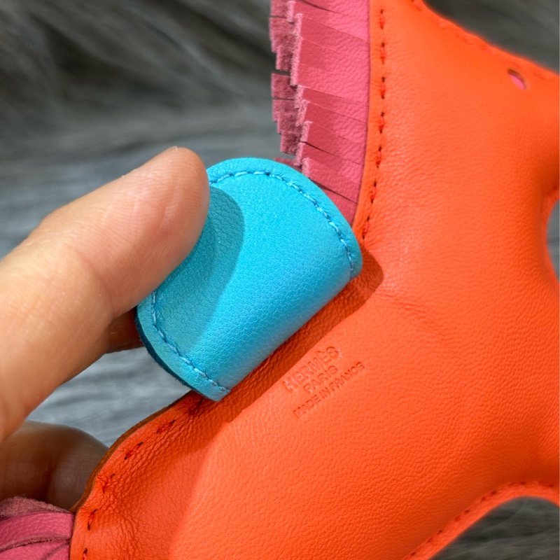 HERMES 愛瑪仕 Rodeo 中馬 小馬 橘色 粉色 藍色 KELLY鉑金包 吊飾 掛飾 吊牌-10