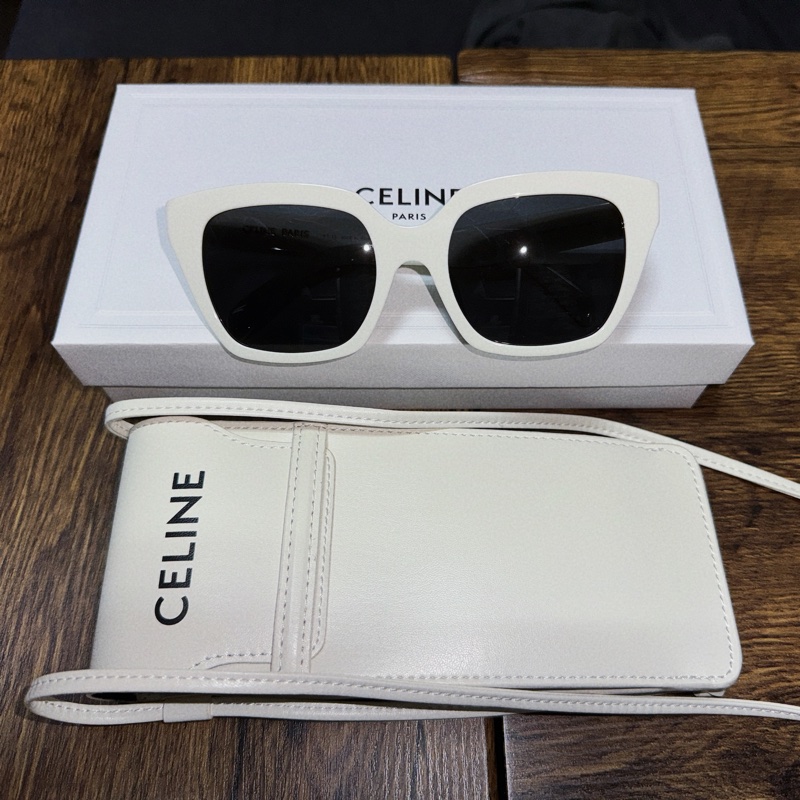CELINE MONOCHROMS 03太陽眼鏡 純白色-1