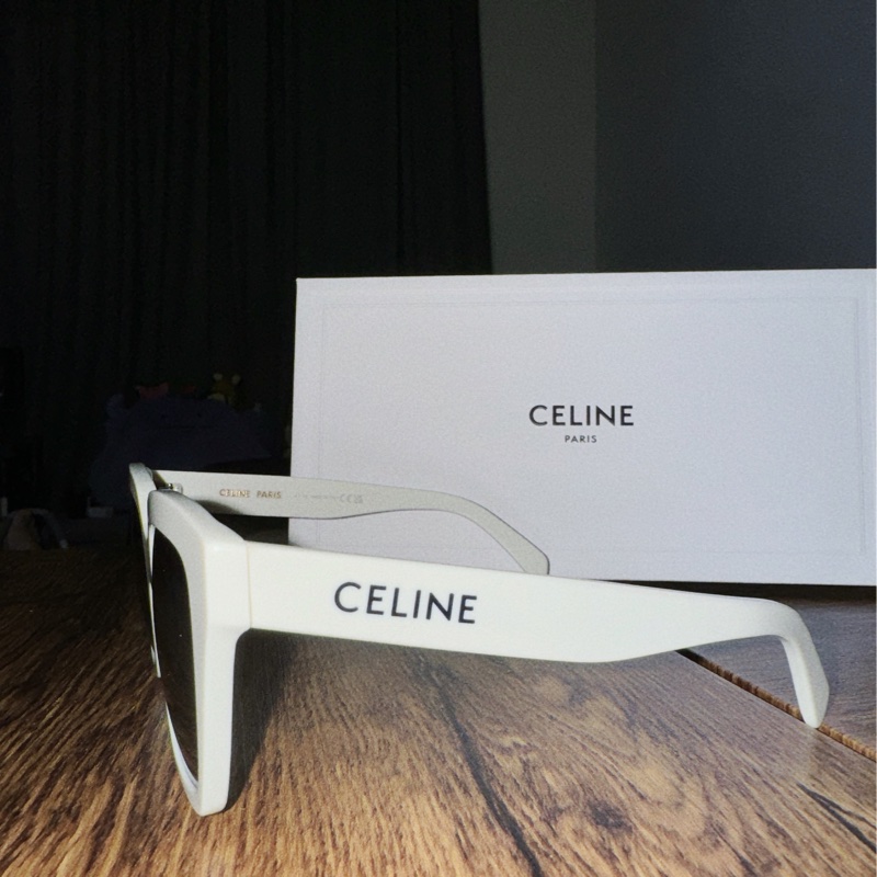 CELINE MONOCHROMS 03太陽眼鏡 純白色-2