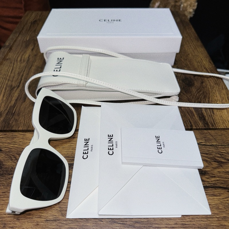 CELINE MONOCHROMS 03太陽眼鏡 純白色-4