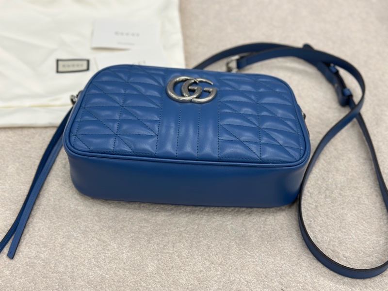 🎁母親節送禮首選🎁#gucci #馬夢 天空藍 #相機包 #marmont(中號)#斜背包-2