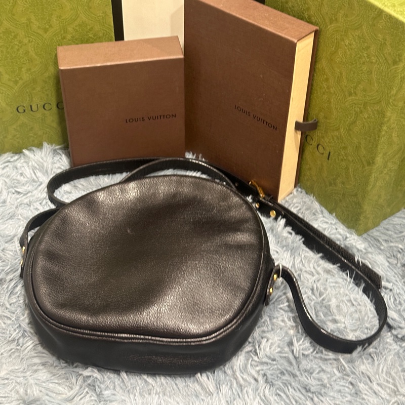 Ysl 荔枝紋牛皮圓餅包-2