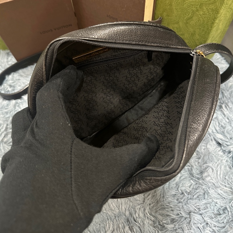 Ysl 荔枝紋牛皮圓餅包-7