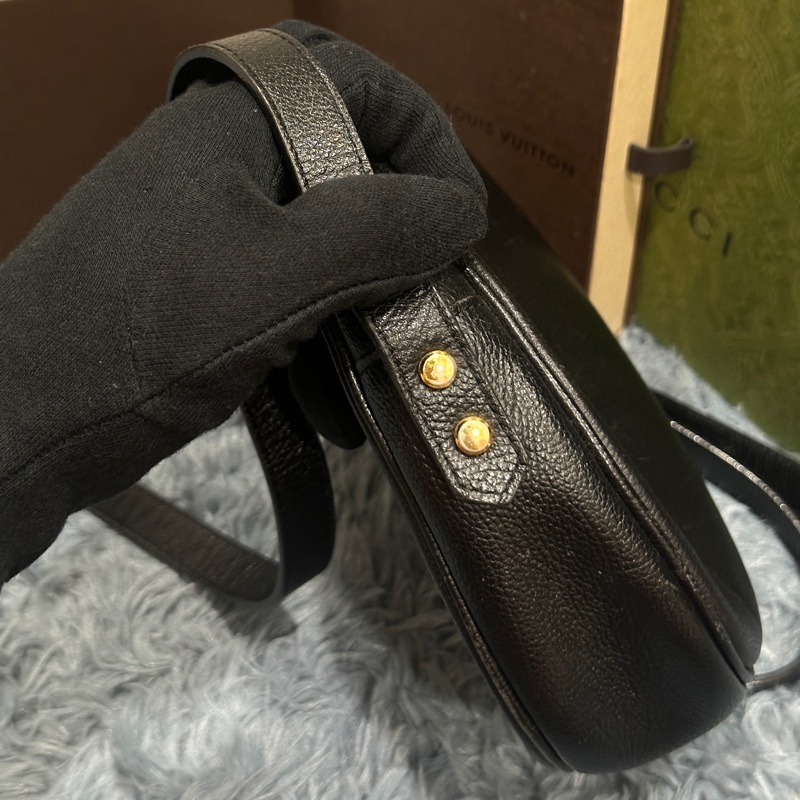 Ysl 荔枝紋牛皮圓餅包-14