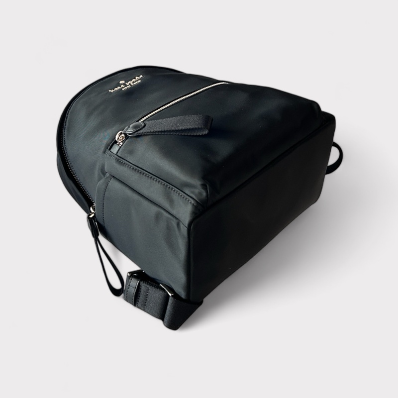 KATE SPADE Chelsea 尼龍拉鍊後背包(中款/黑色)-3