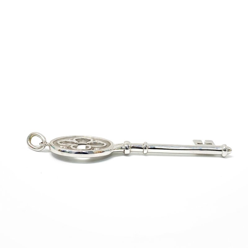 △ Tiffany & Co. 蒂芙尼 Diamond 18K White Gold Key Pendant 鑽石18K白金鎖匙吊墜 - 247001216-3