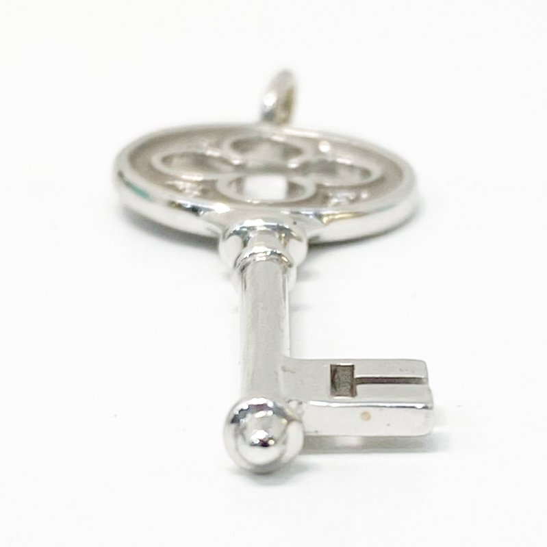 △ Tiffany & Co. 蒂芙尼 Diamond 18K White Gold Key Pendant 鑽石18K白金鎖匙吊墜 - 247001216-5