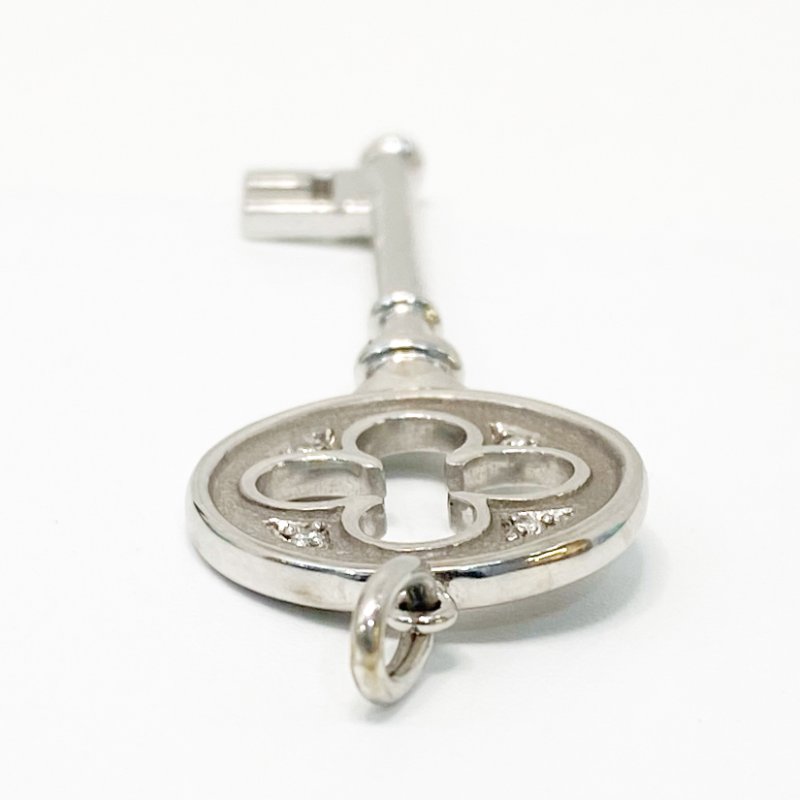 △ Tiffany & Co. 蒂芙尼 Diamond 18K White Gold Key Pendant 鑽石18K白金鎖匙吊墜 - 247001216-6
