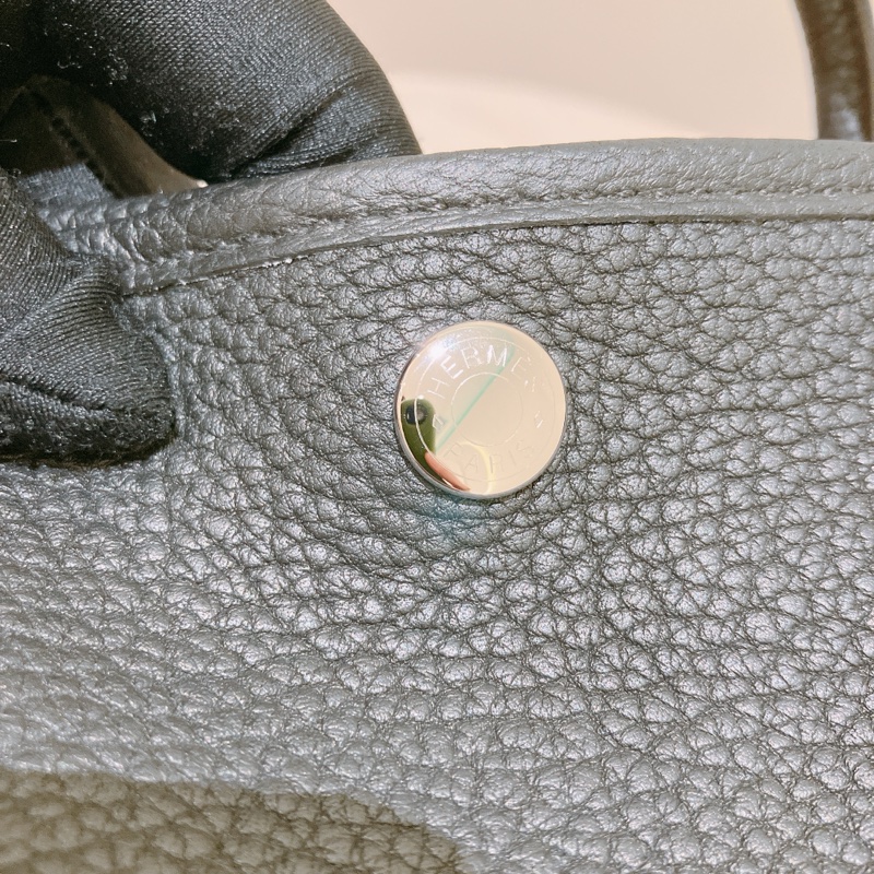 Hermes Garden Party 36  花園包36黑色銀扣-10