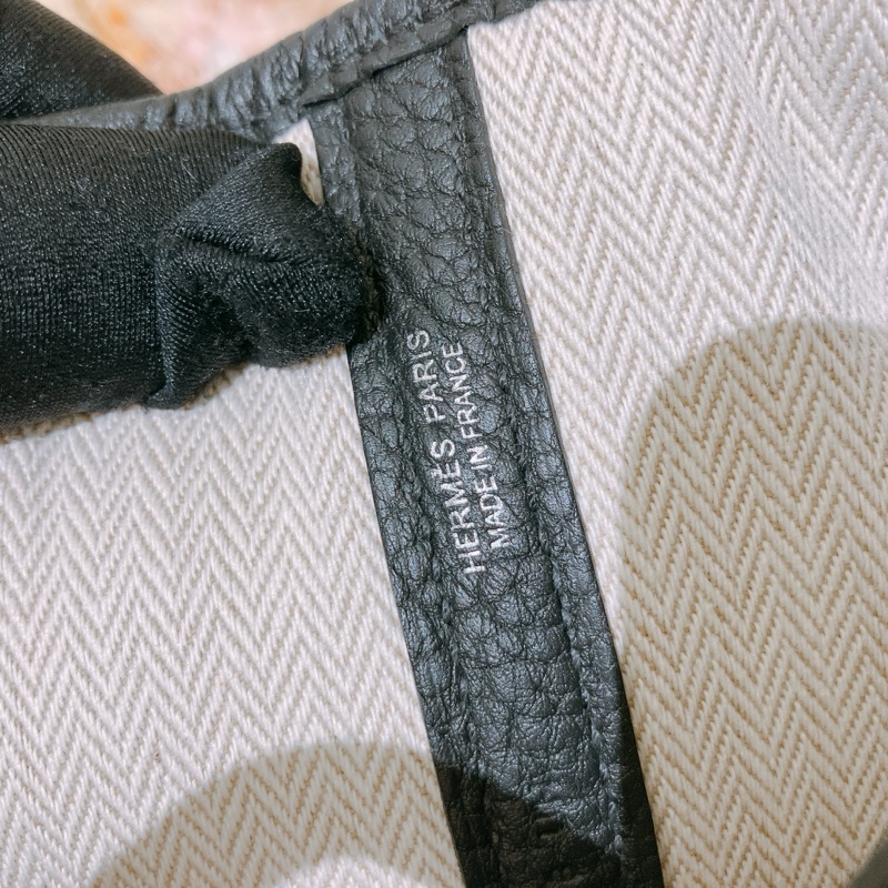 Hermes Garden Party 36  花園包36黑色銀扣-13