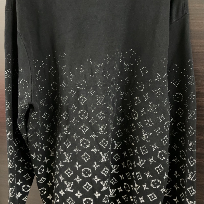 LV Louis Vuitton 爆款 老花漸層 針織衫黑 毛衣-7