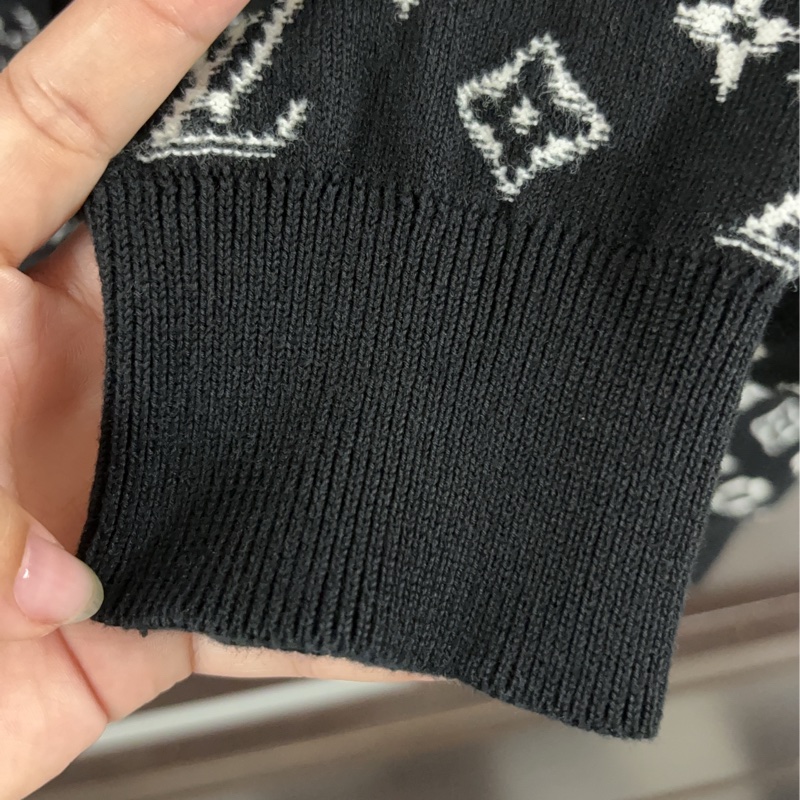 LV Louis Vuitton 爆款 老花漸層 針織衫黑 毛衣-10