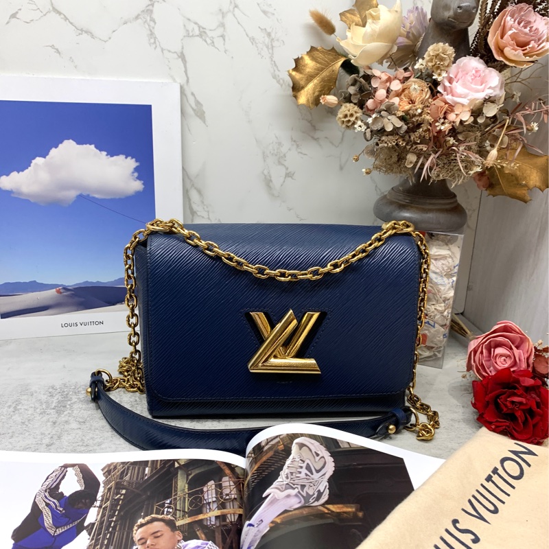 💙✨ LOUIS VUITTON路易威登|LV 中號TWIST EPI水波紋 海軍藍金 兩用包✨💙-0
