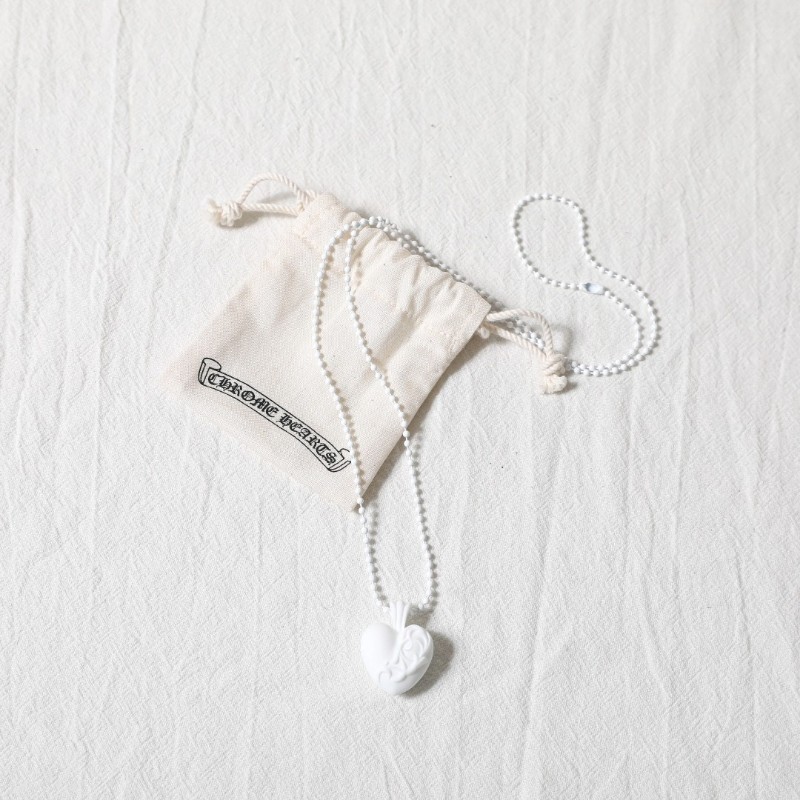 Chrome Hearts 克罗心 白色树脂心型项链!夏天戴很好看,百搭款式-1