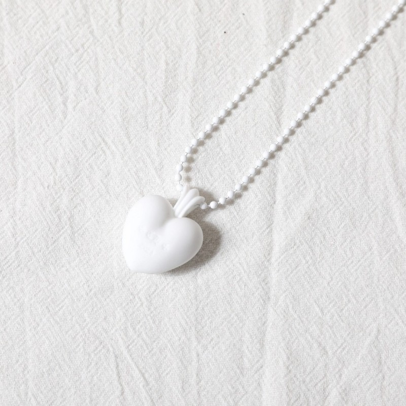 Chrome Hearts 克罗心 白色树脂心型项链!夏天戴很好看,百搭款式-3