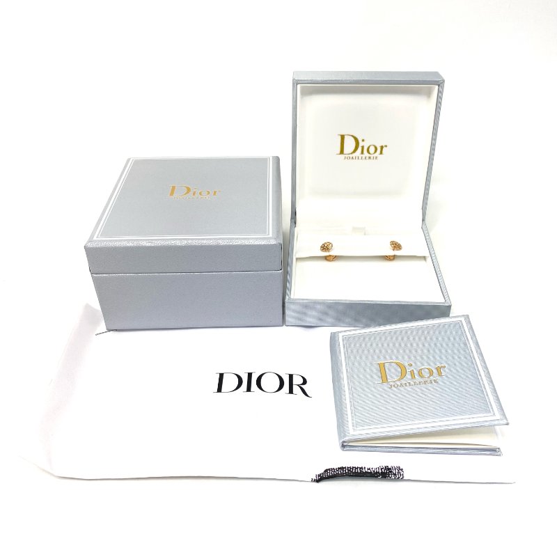 △ Christian Dior 迪奧 Petite Joaillerie Rose des Vents Diamond 18K Rose Gold Earrings 1pair 小碼鑽石18K玫瑰金耳環 一對 - 247007429-1