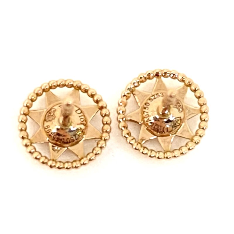 △ Christian Dior 迪奧 Petite Joaillerie Rose des Vents Diamond 18K Rose Gold Earrings 1pair 小碼鑽石18K玫瑰金耳環 一對 - 247007429-6