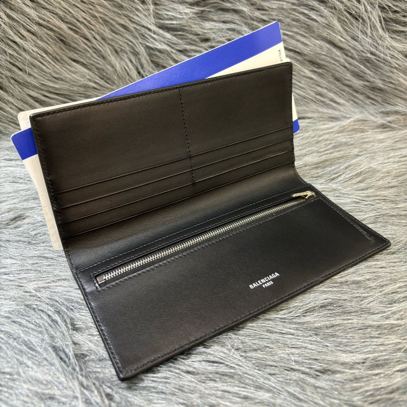 BALENCIAGA 巴黎世家 787777 限量 紅棕色 護照 機票 卡夾 證件套 長夾 皮夾 拉鍊 零錢袋-6
