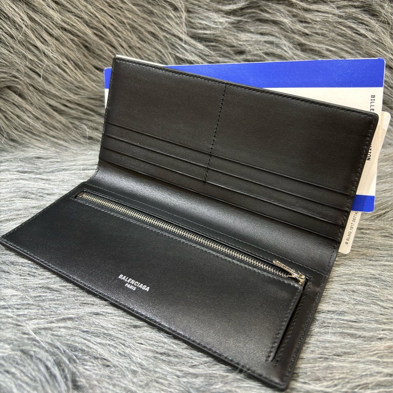 BALENCIAGA 巴黎世家 787777 限量 紅棕色 護照 機票 卡夾 證件套 長夾 皮夾 拉鍊 零錢袋-7