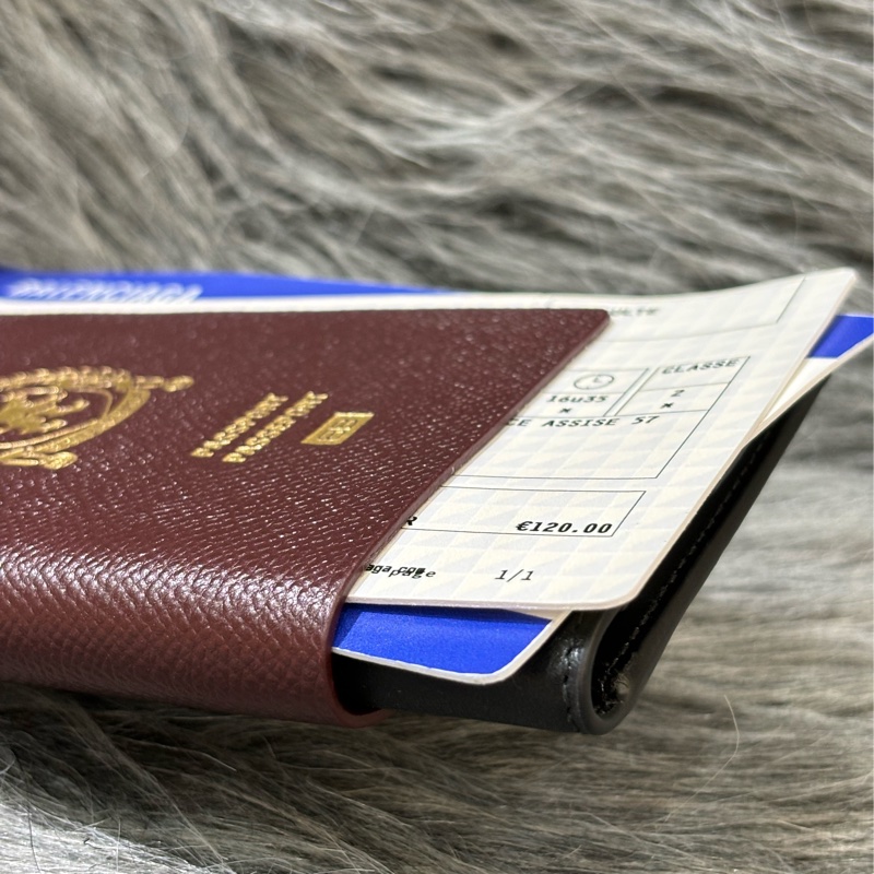 BALENCIAGA 巴黎世家 787777 限量 紅棕色 護照 機票 卡夾 證件套 長夾 皮夾 拉鍊 零錢袋-8