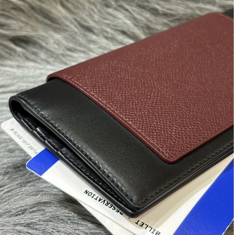 BALENCIAGA 巴黎世家 787777 限量 紅棕色 護照 機票 卡夾 證件套 長夾 皮夾 拉鍊 零錢袋-16