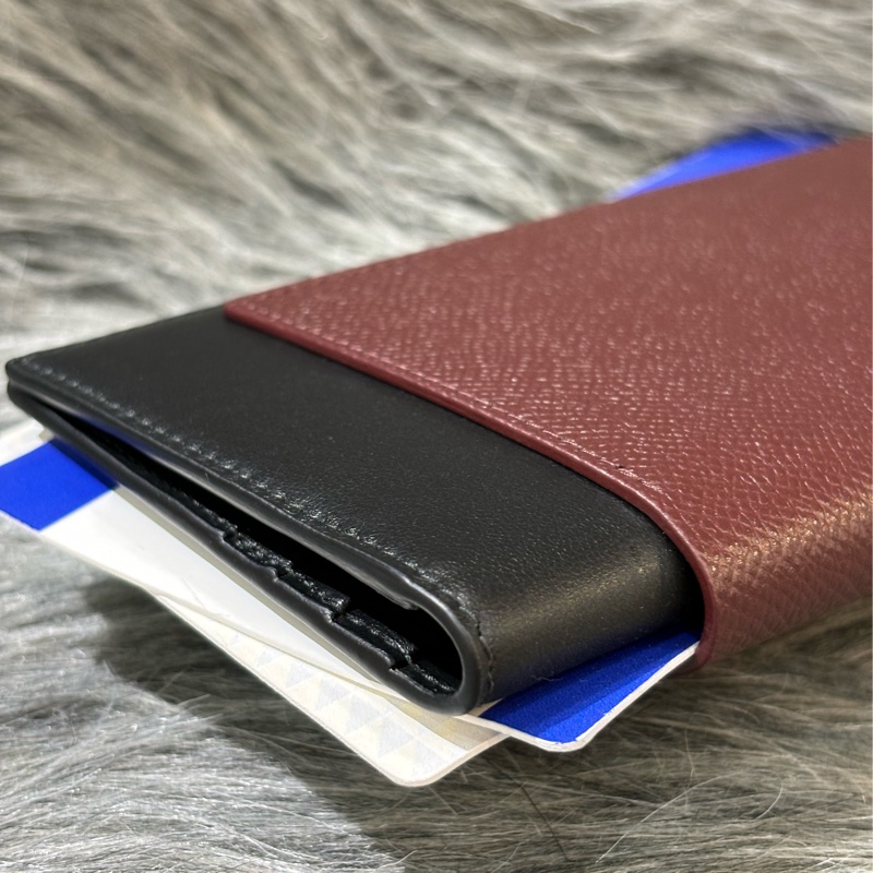 BALENCIAGA 巴黎世家 787777 限量 紅棕色 護照 機票 卡夾 證件套 長夾 皮夾 拉鍊 零錢袋-18