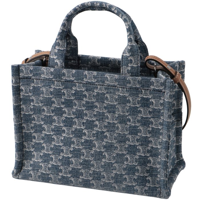 Celine 199162 凱旋門圖紋丹寧牛仔小型 Cabas Thais包 付可斜背長肩帶《2024季度新品》-8