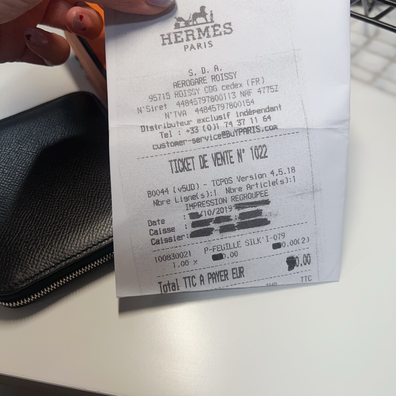 Hermes silk in 89黑 絲巾短夾-23