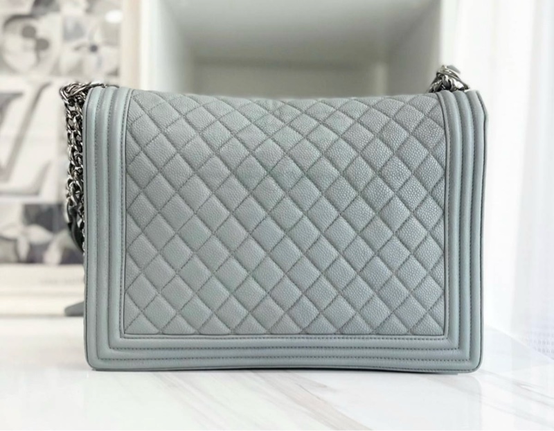 Chanel boy 綠松石灰 單肩 跨背-1