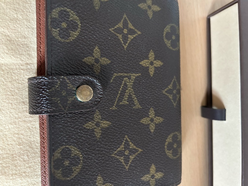 LV老花活頁環記事本封套(小號)-3