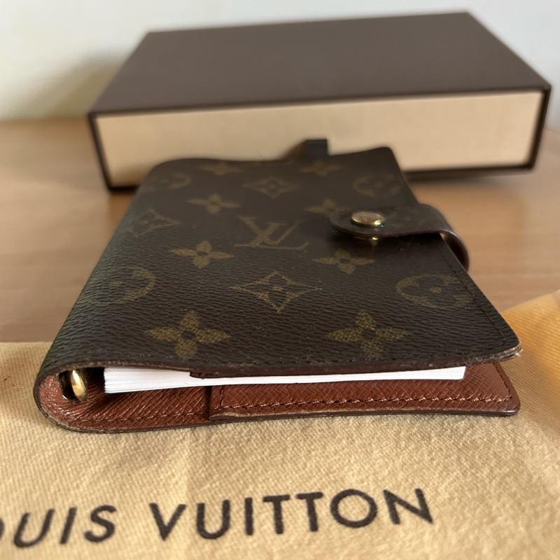 LV老花活頁環記事本封套(小號)-5