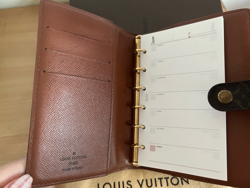 LV老花活頁環記事本封套(小號)-6