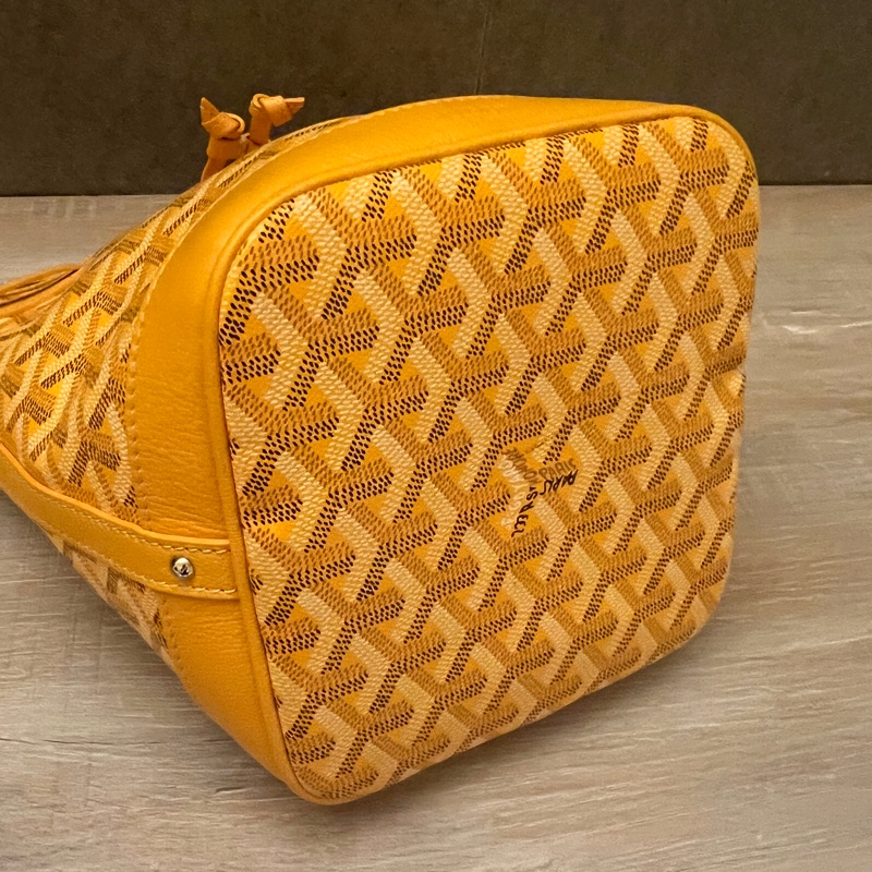 Goyard 黃色招財水桶包-4