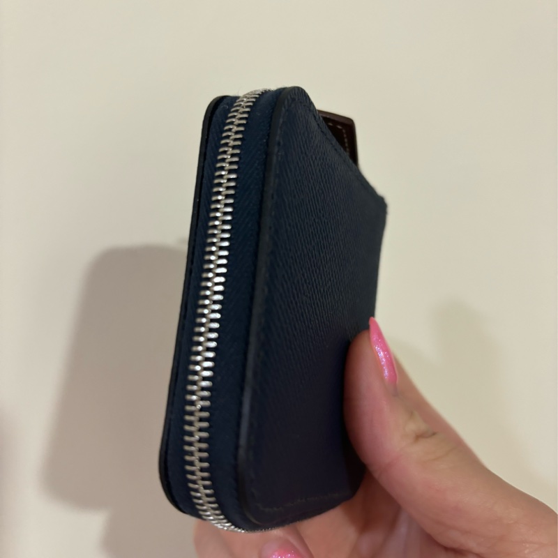 現貨商品 全新商品 全配商品 台灣購證 Hermes 經典絲巾零錢包 普魯士藍內拼豹紋愛心 法國製造-15