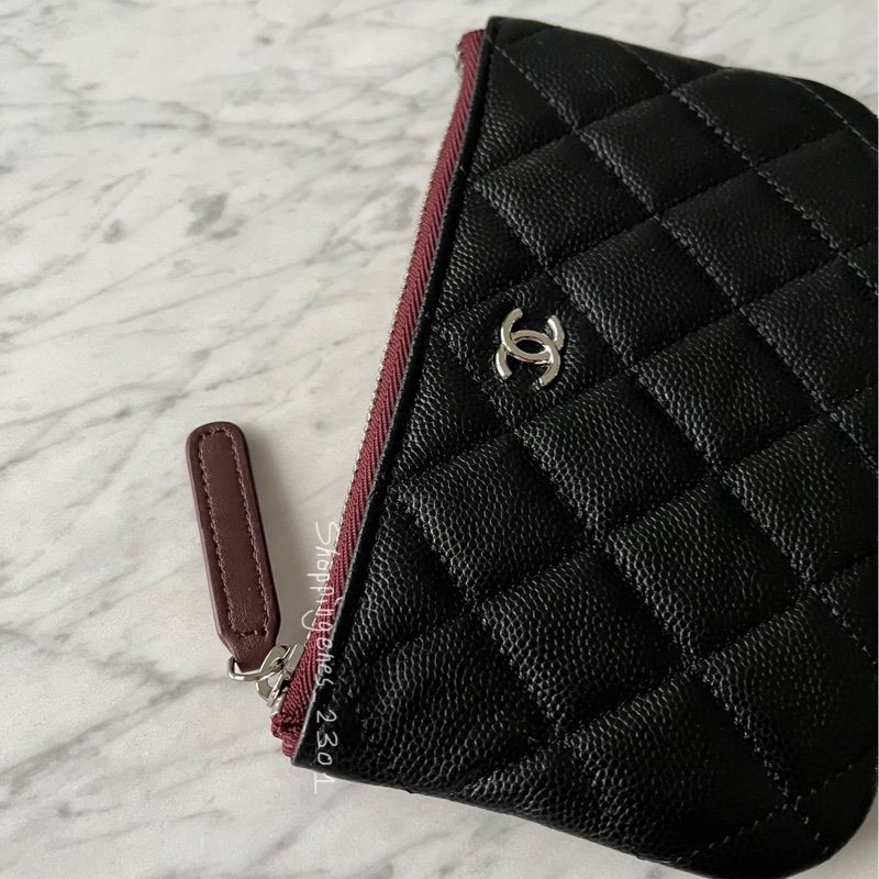 CHANEL經典黑銀一字拉鍊包 荔枝牛皮❗️尚未抵台-2