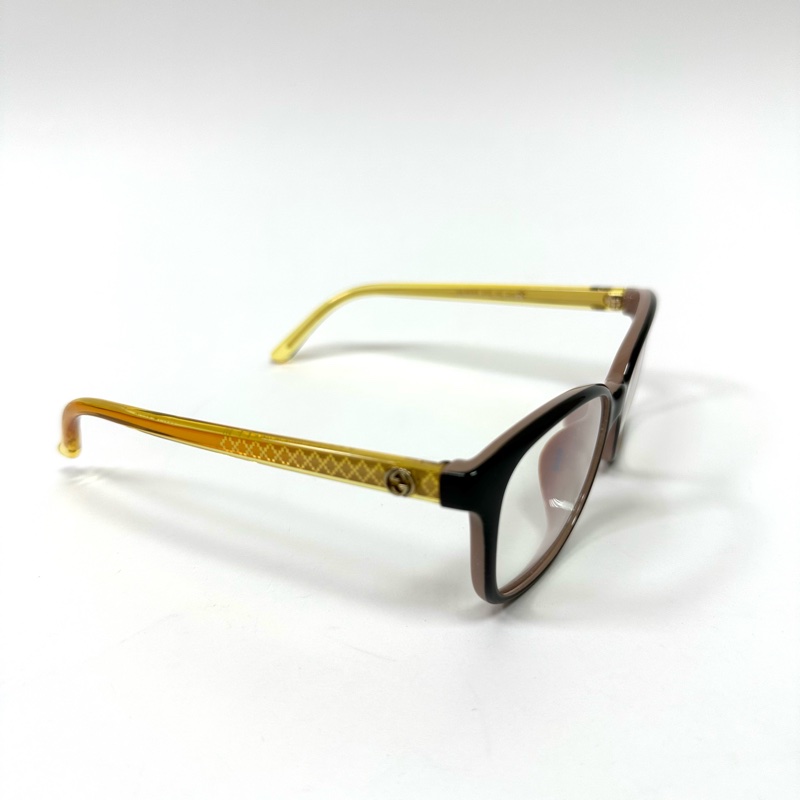 【美收精品】Gucci 黑黃框眼鏡 88-394-3