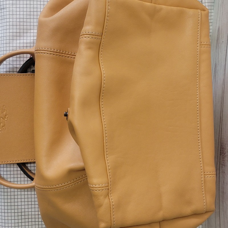 LONGCHAMP Le Pliage Cuir 系列小羊皮寬背帶短把折疊水餃包-6