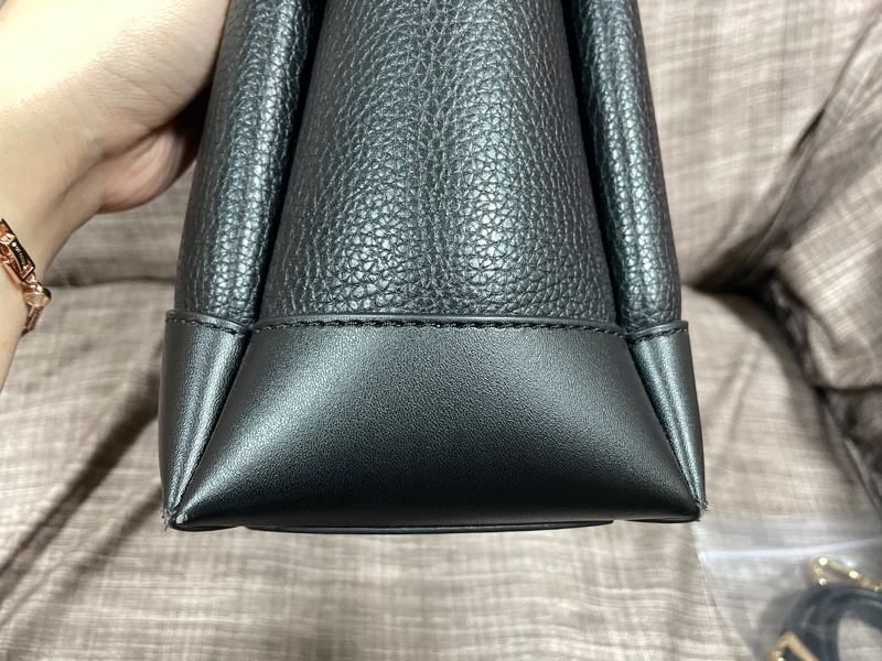 Michael Kors REED荔枝紋手提/斜背兩用包(中/黑)-5