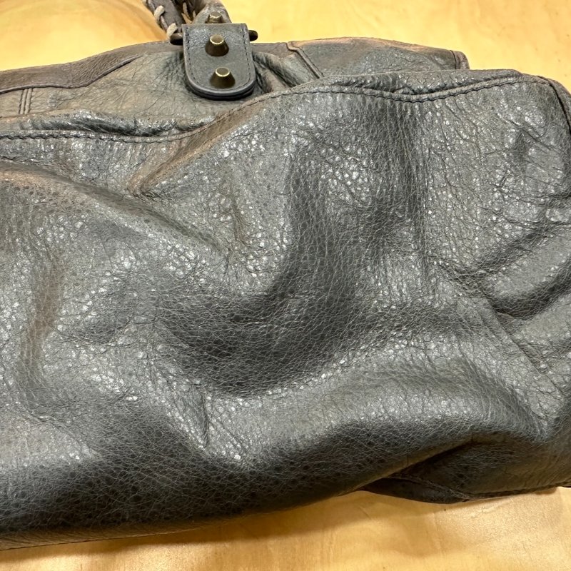 BALENCIAGA 巴黎世家Part-time小釦機車包(鐵灰色)-6