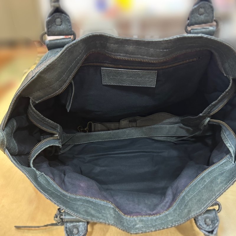 BALENCIAGA 巴黎世家Part-time小釦機車包(鐵灰色)-13