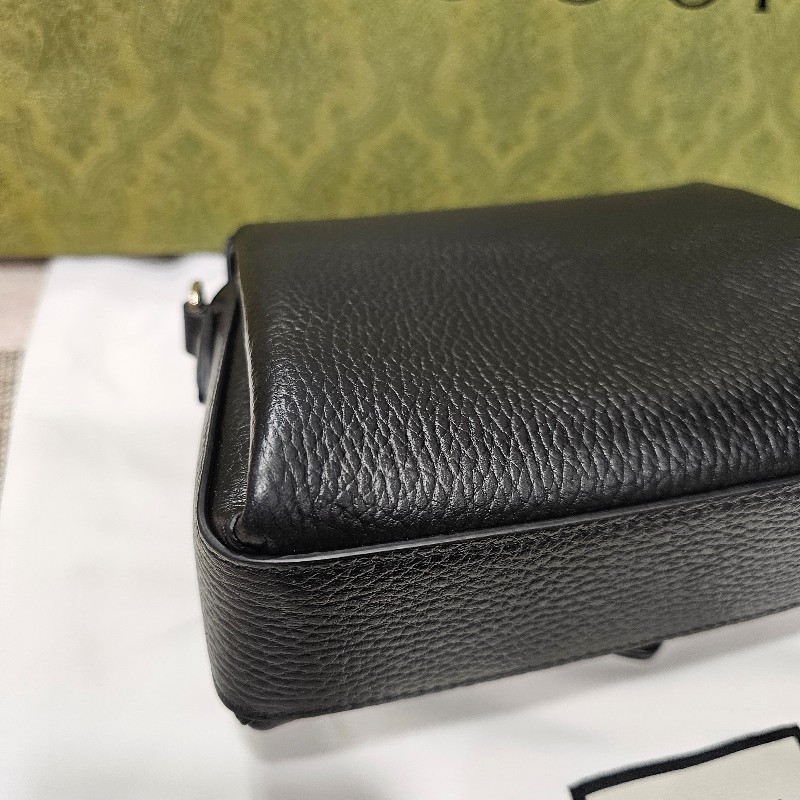 (客戶已訂購勿選)Gucci 風琴包(黑荔枝.梯形款)-16